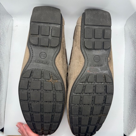 Geox Respira Mens Taupe Suede Tassel Loafers Driving Shoes Size 44 EU - Picture 5 of 8